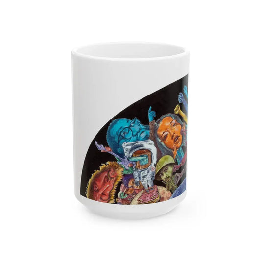 Group of Three Illustrations (1) - White Coffee Mug 15oz - Go Mug Yourself