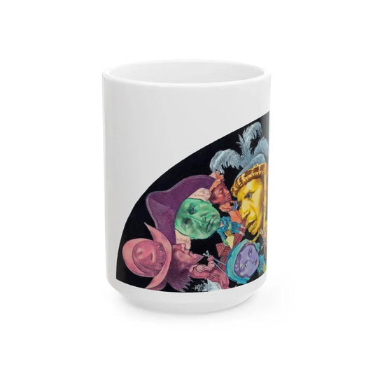 Group of Three Illustrations (3) - White Coffee Mug 15oz - Go Mug Yourself