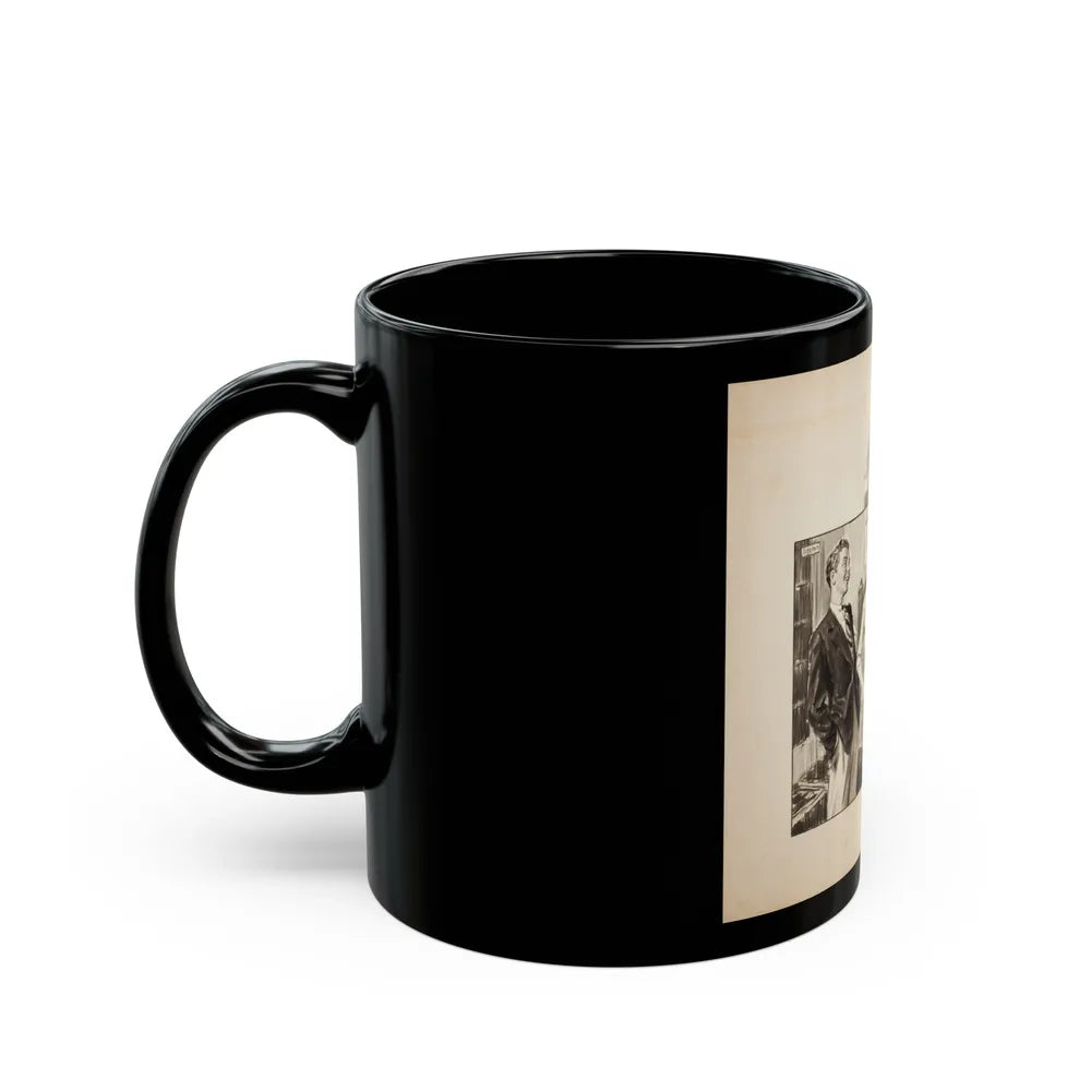 Group of three story illustrations (1) - Black Coffee Mug-Go Mug Yourself