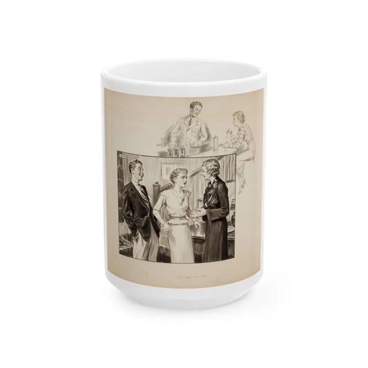 Group of three story illustrations (1) - White Coffee Mug-15oz-Go Mug Yourself