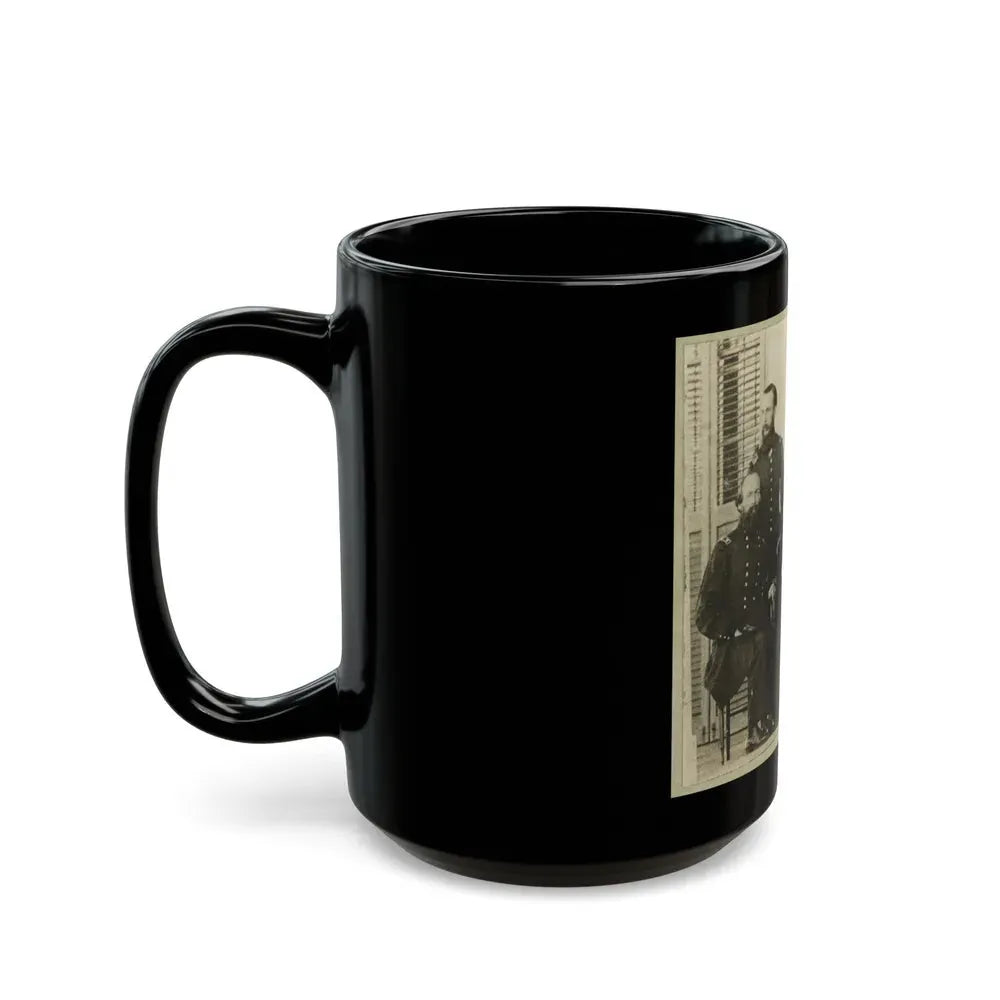 Group Portrait Of Officers With Admiral David G. Farragut Seated, Center (U.S. Civil War) Black Coffee Mug - Go Mug Yourself