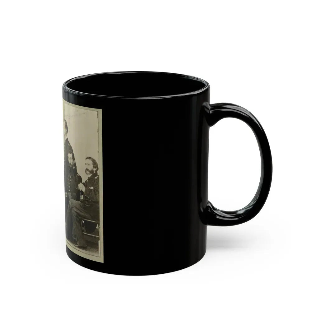 Group Portrait Of Officers With Admiral David G. Farragut Seated, Center (U.S. Civil War) Black Coffee Mug - Go Mug Yourself