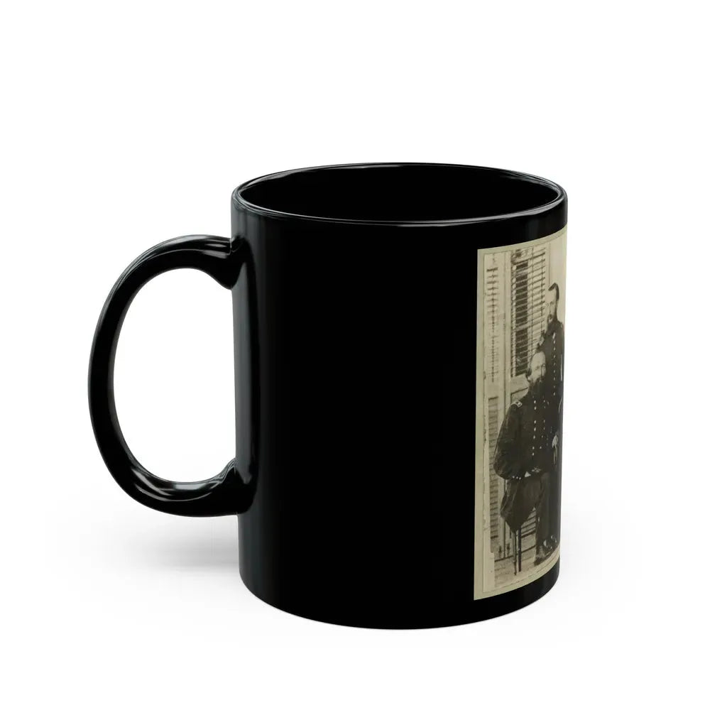 Group Portrait Of Officers With Admiral David G. Farragut Seated, Center (U.S. Civil War) Black Coffee Mug - Go Mug Yourself
