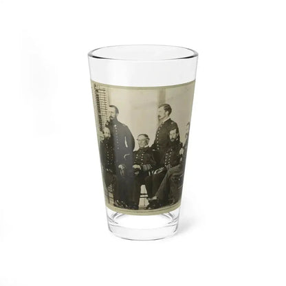 Group Portrait Of Officers With Admiral David G. Farragut Seated, Center (U.S. Civil War) Pint Glass 16oz 16oz - Go Mug Yourself