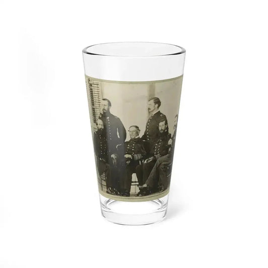 Group Portrait Of Officers With Admiral David G. Farragut Seated, Center (U.S. Civil War) Pint Glass 16oz 16oz - Go Mug Yourself