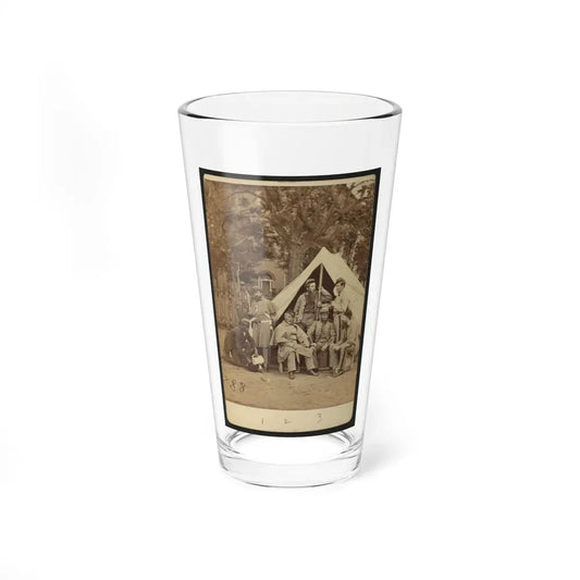 Group Portrait Of Soldiers In Front Of A Tent, Possibly At Camp Cameron, Washington, D.C. (U.S. Civil War) Pint Glass 16oz 16oz - Go Mug Yourself