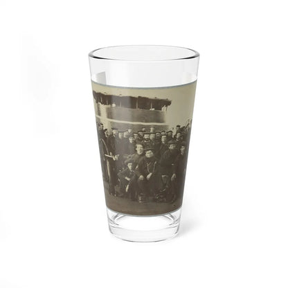 Group Portrait Of The Crew On The Deck Of An Ironclad (U.S. Civil War) Pint Glass 16oz-16oz-Go Mug Yourself