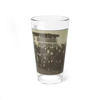 Group Portrait Of The Crew On The Deck Of An Ironclad (U.S. Civil War) Pint Glass 16oz 16oz - Go Mug Yourself