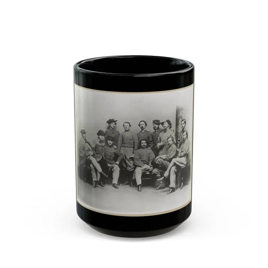 Group Portrait Showing Col. John Singleton Mosby And Some Members Of His Confederate Battalion (U.S. Civil War) Black Coffee Mug 15oz - Go Mug Yourself