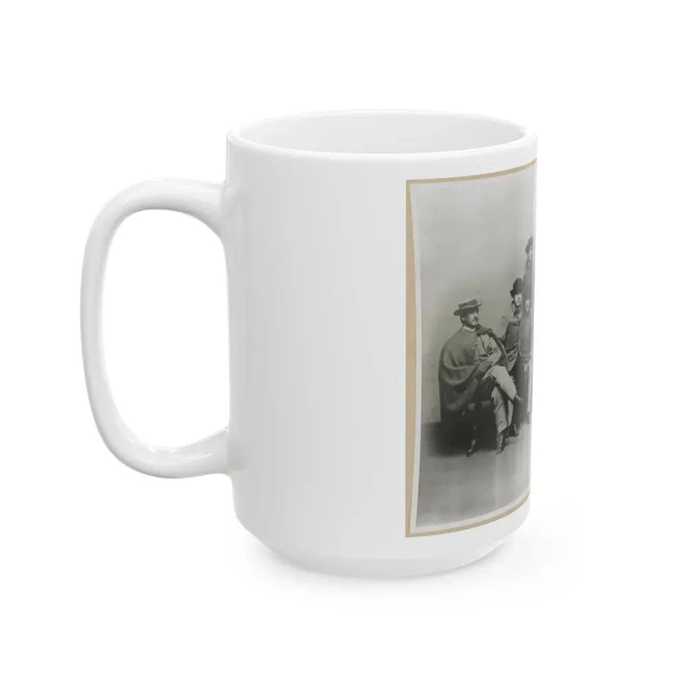 Group Portrait Showing Col. John Singleton Mosby And Some Members Of His Confederate Battalion (U.S. Civil War) White Coffee Mug - Go Mug Yourself