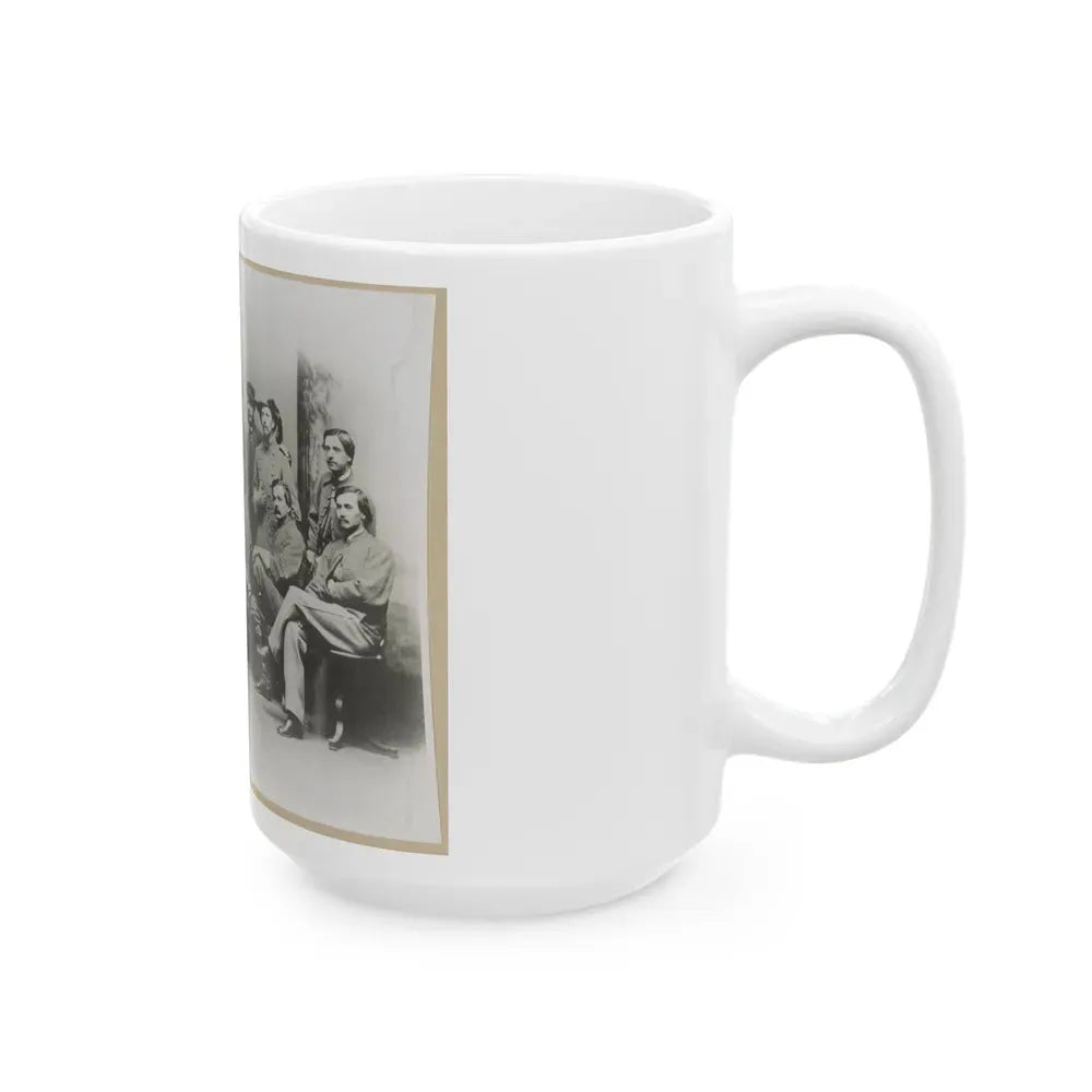 Group Portrait Showing Col. John Singleton Mosby And Some Members Of His Confederate Battalion (U.S. Civil War) White Coffee Mug - Go Mug Yourself
