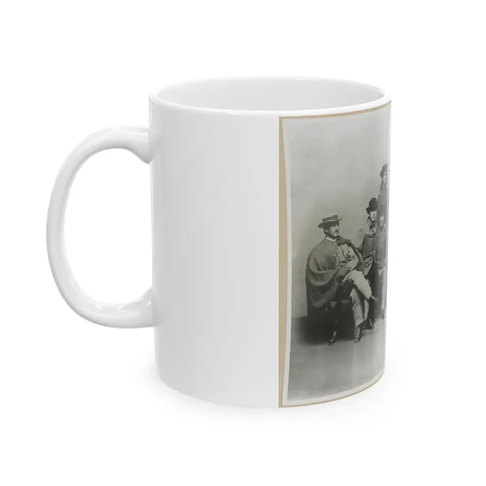 Group Portrait Showing Col. John Singleton Mosby And Some Members Of His Confederate Battalion (U.S. Civil War) White Coffee Mug - Go Mug Yourself