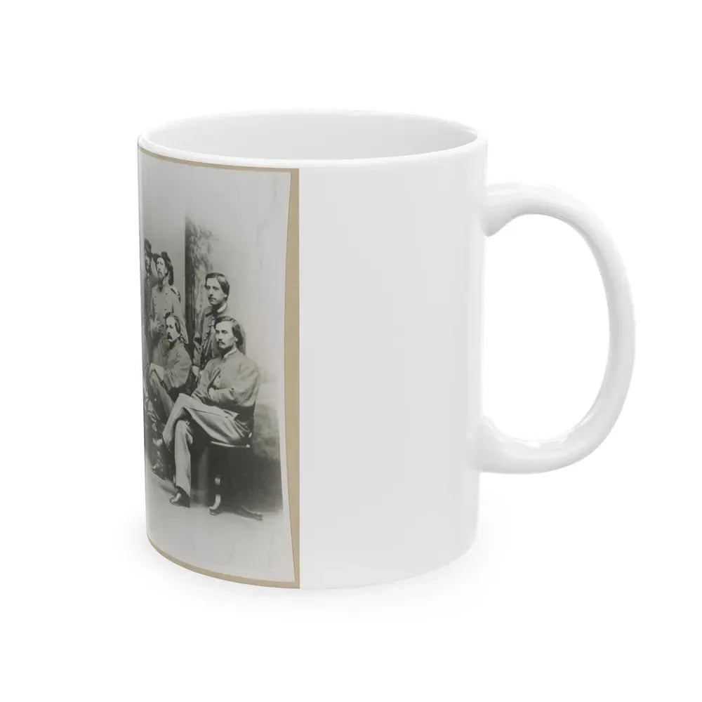 Group Portrait Showing Col. John Singleton Mosby And Some Members Of His Confederate Battalion (U.S. Civil War) White Coffee Mug - Go Mug Yourself