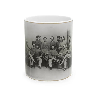 Group Portrait Showing Col. John Singleton Mosby And Some Members Of His Confederate Battalion (U.S. Civil War) White Coffee Mug-11oz-Go Mug Yourself