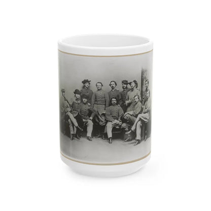 Group Portrait Showing Col. John Singleton Mosby And Some Members Of His Confederate Battalion (U.S. Civil War) White Coffee Mug-15oz-Go Mug Yourself