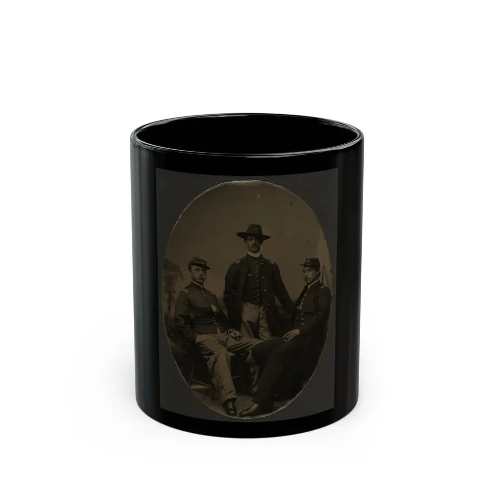 Group Shot, Officers Of The 54th Mass. Colored (U.S. Civil War) Black Coffee Mug 11oz - Go Mug Yourself