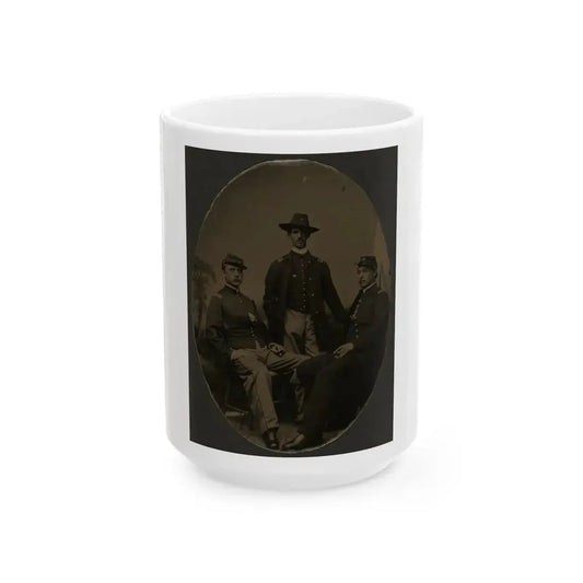 Group Shot, Officers Of The 54th Mass. Colored (U.S. Civil War) White Coffee Mug 15oz - Go Mug Yourself