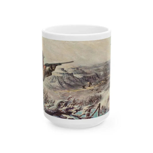 Grouse Shooting - White Coffee Mug 15oz - Go Mug Yourself