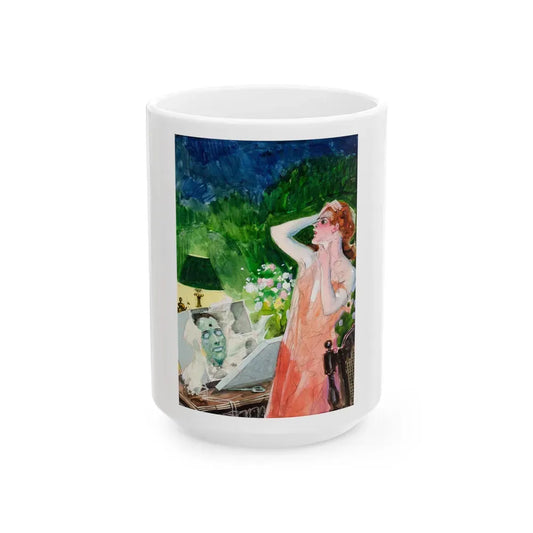 Gruesome Pulp Style (c. 1940s) - White Coffee Mug 15oz - Go Mug Yourself