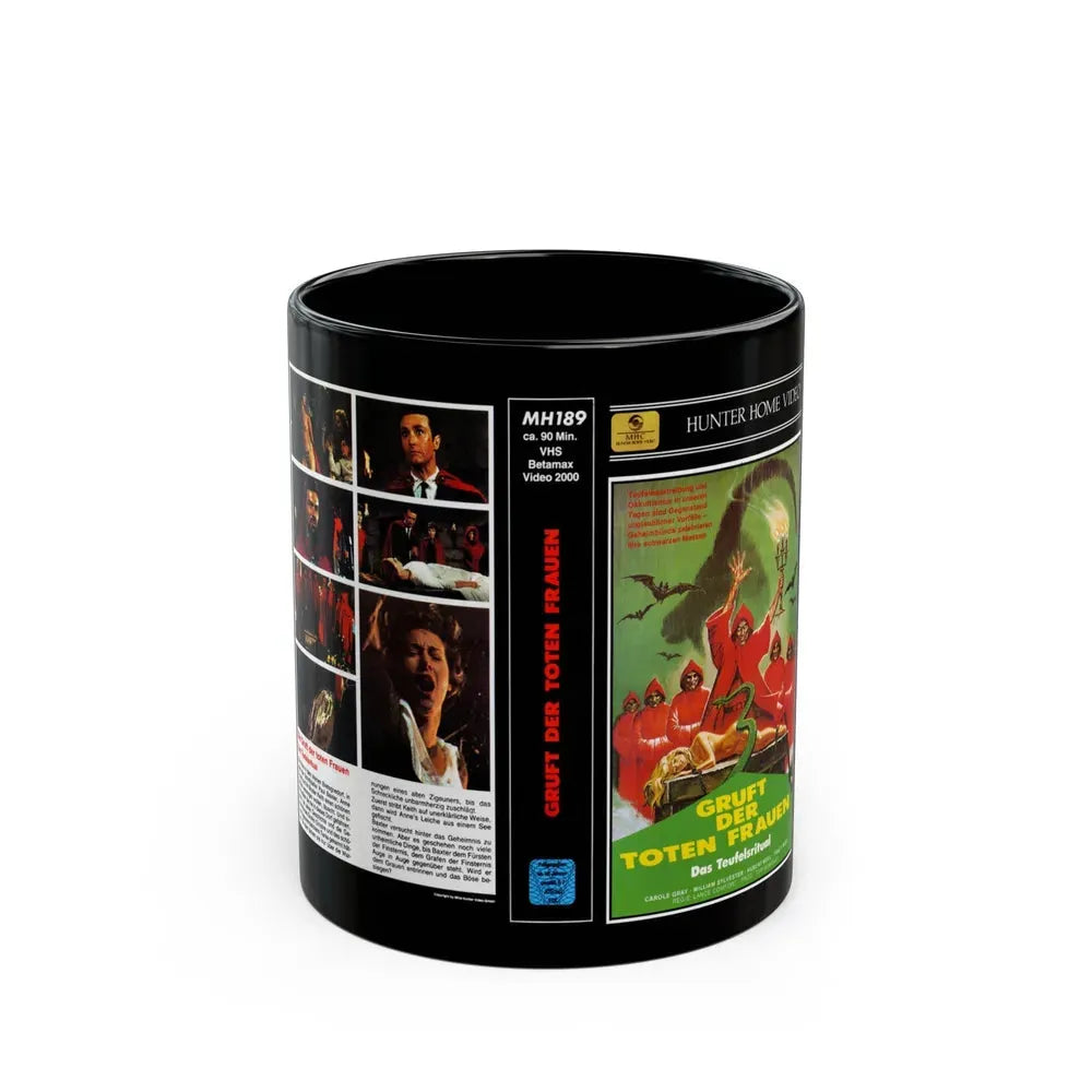 GRUFT DER TOTEN FRAUEN (VHS COVER) - Black Coffee Mug 11oz - Go Mug Yourself