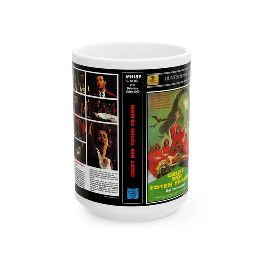 GRUFT DER TOTEN FRAUEN (VHS COVER) - White Coffee Mug-15oz-Go Mug Yourself