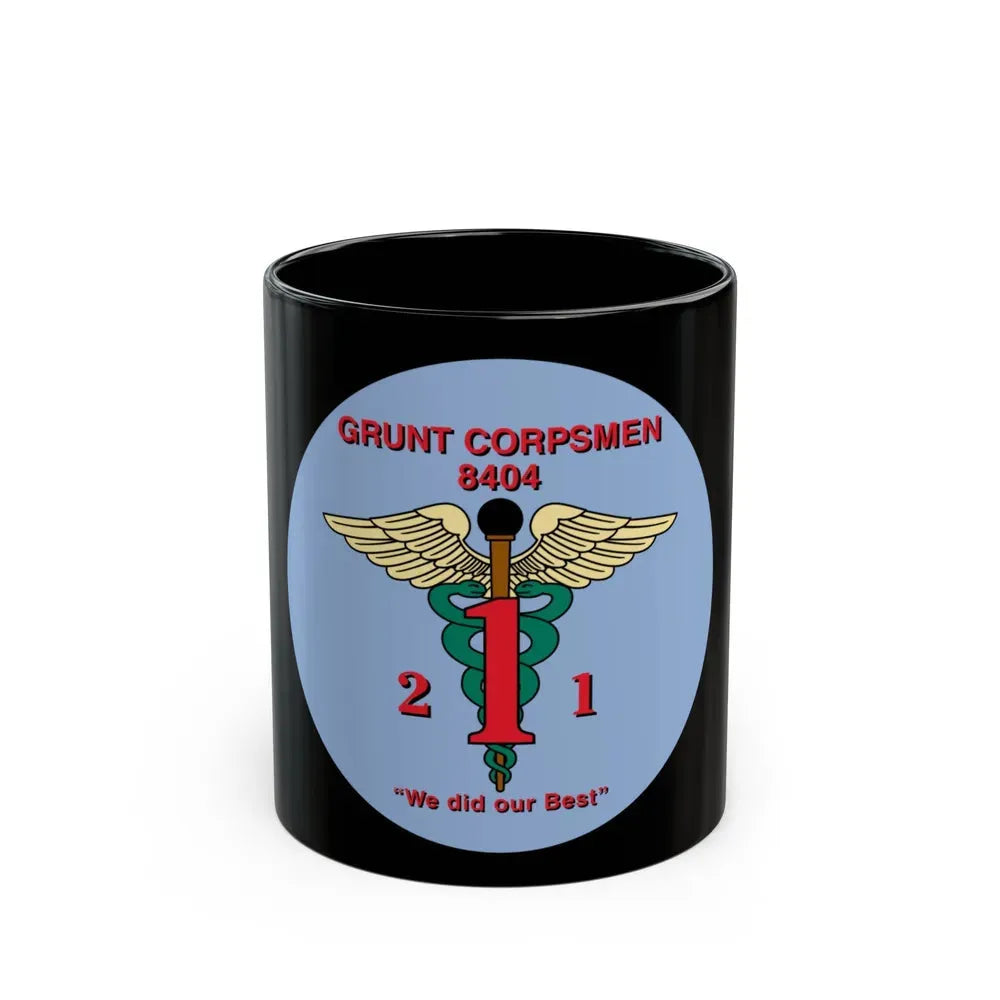 Grunt Corpsmen (USMC) Black Coffee Mug 11oz - Go Mug Yourself