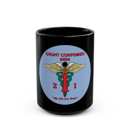 Grunt Corpsmen (USMC) Black Coffee Mug-15oz-Go Mug Yourself