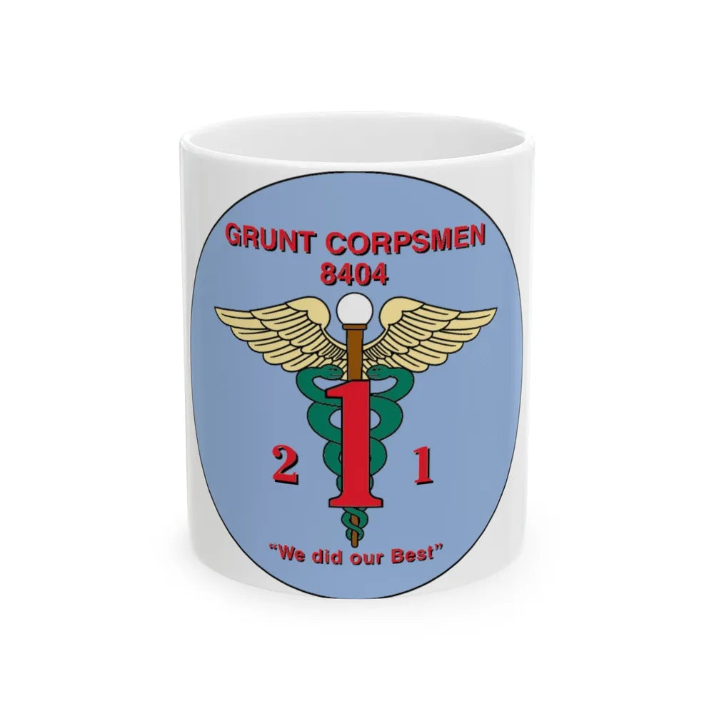 Grunt Corpsmen (USMC) White Coffee Mug-11oz-Go Mug Yourself