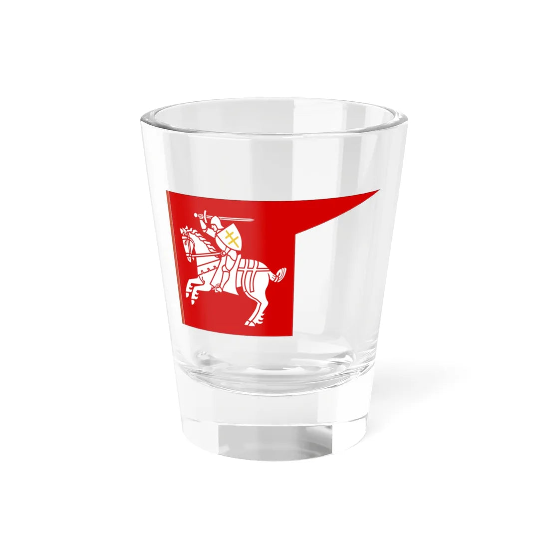Grunwald Pogoń czerwona (Belarus) (Coat of Arms) Shot Glass 1.5oz 1.5oz - Go Mug Yourself