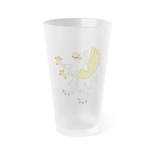 Gryphon Badge of Edward III - Frosted Pint Glass 16oz 16oz Frosted - Go Mug Yourself