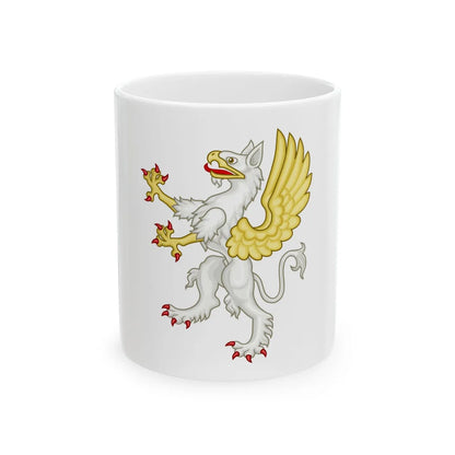 Gryphon Badge of Edward III - White Coffee Mug 11oz - Go Mug Yourself