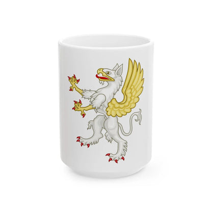 Gryphon Badge of Edward III - White Coffee Mug 15oz - Go Mug Yourself