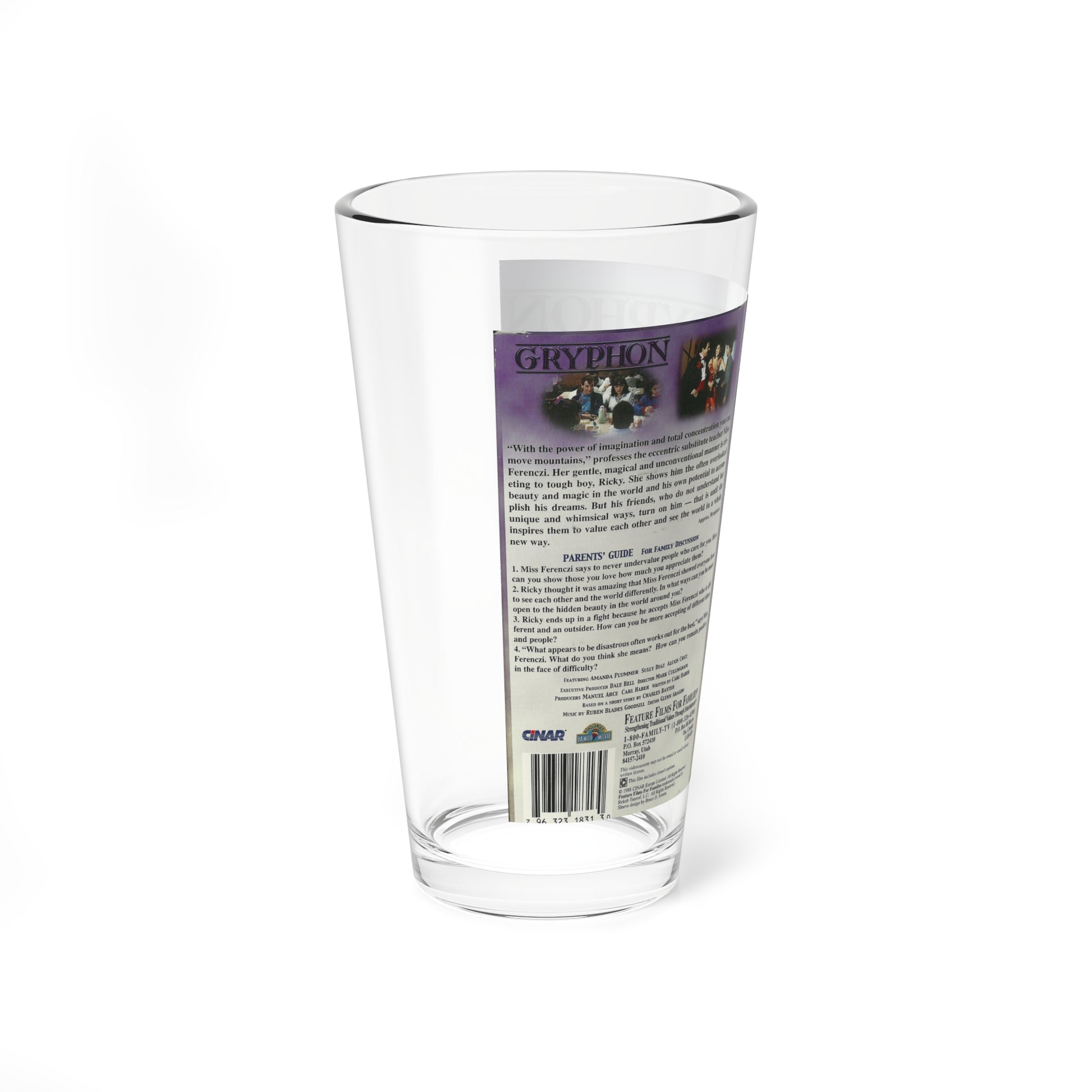 GRYPHON (VHS COVER) Pint Glass 16oz-Go Mug Yourself