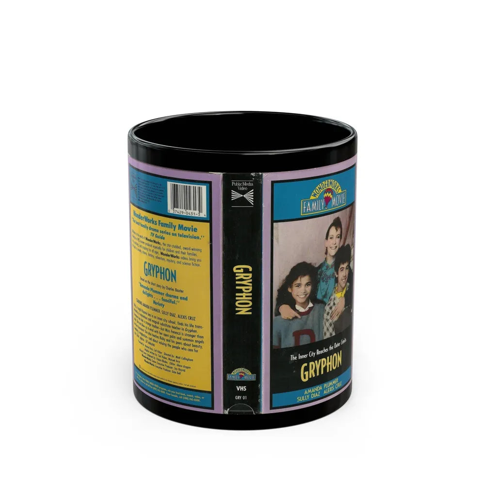 GRYPHON WONDERWORKS FAMILY MOVIE (VHS COVER) - Black Coffee Mug-11oz-Go Mug Yourself