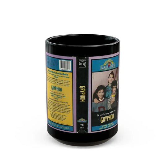 GRYPHON WONDERWORKS FAMILY MOVIE (VHS COVER) - Black Coffee Mug 15oz - Go Mug Yourself