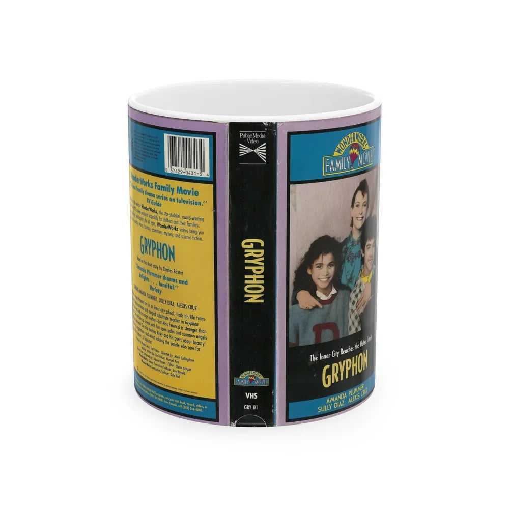 GRYPHON WONDERWORKS FAMILY MOVIE (VHS COVER) - White Coffee Mug-11oz-Go Mug Yourself