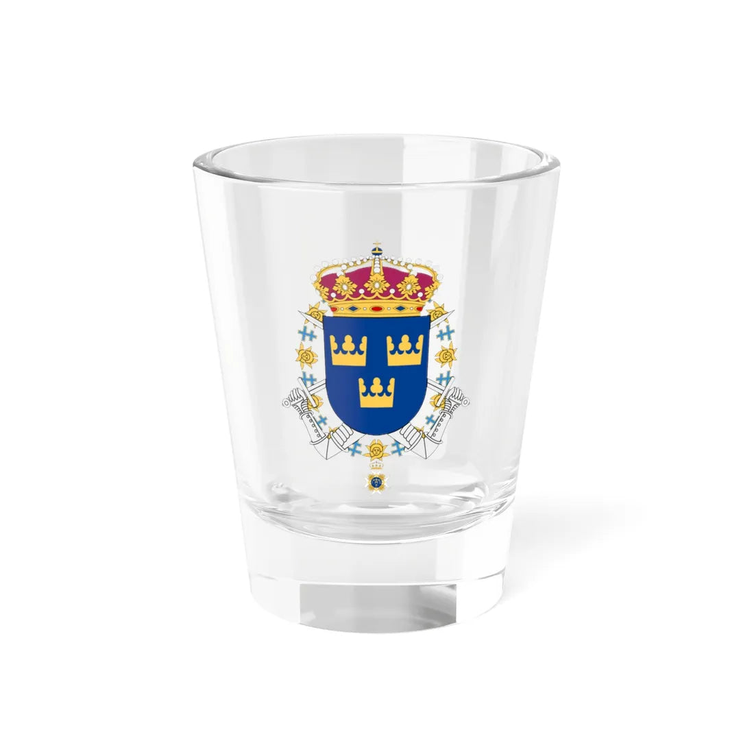 Göta livgarde vapen (Sweden) (Coat of Arms) Shot Glass 1.5oz 1.5oz - Go Mug Yourself