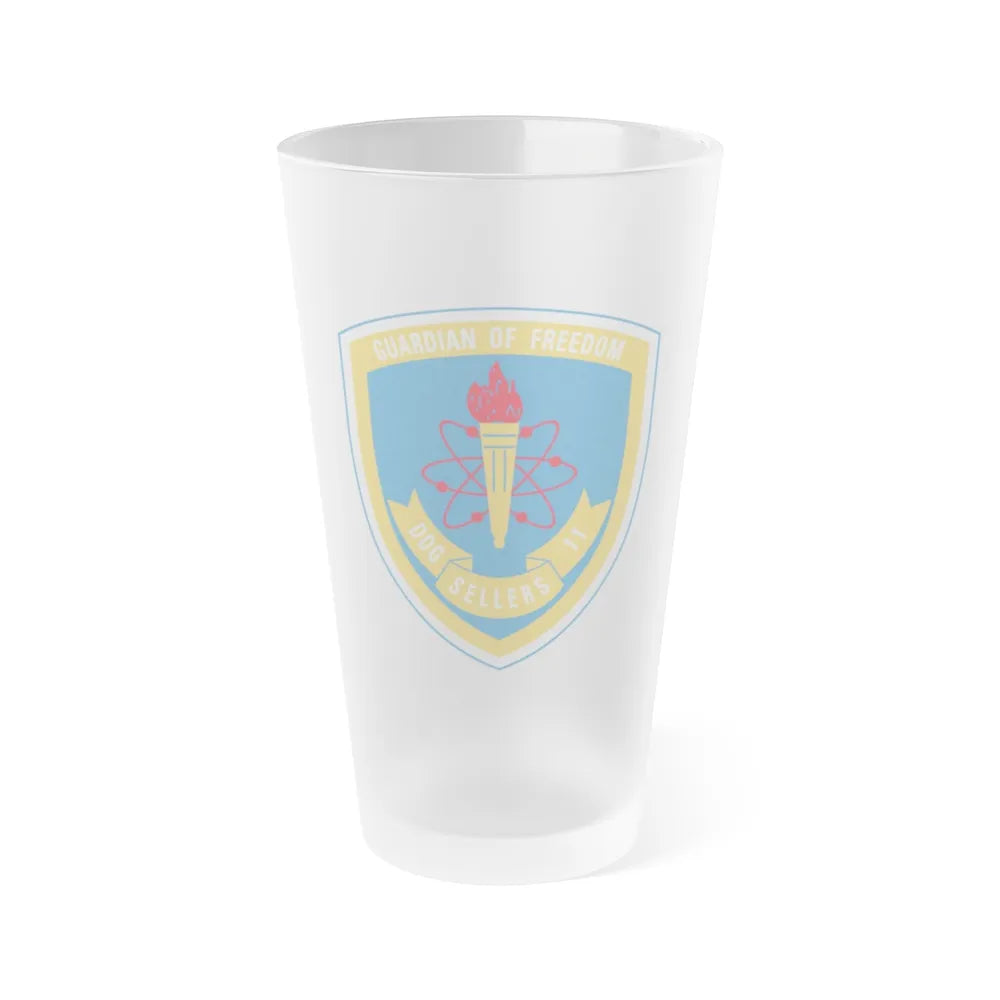 Guardian Of Freedom DDG Sellers 11 (U.S. Navy) Frosted Pint Glass 16oz-Go Mug Yourself