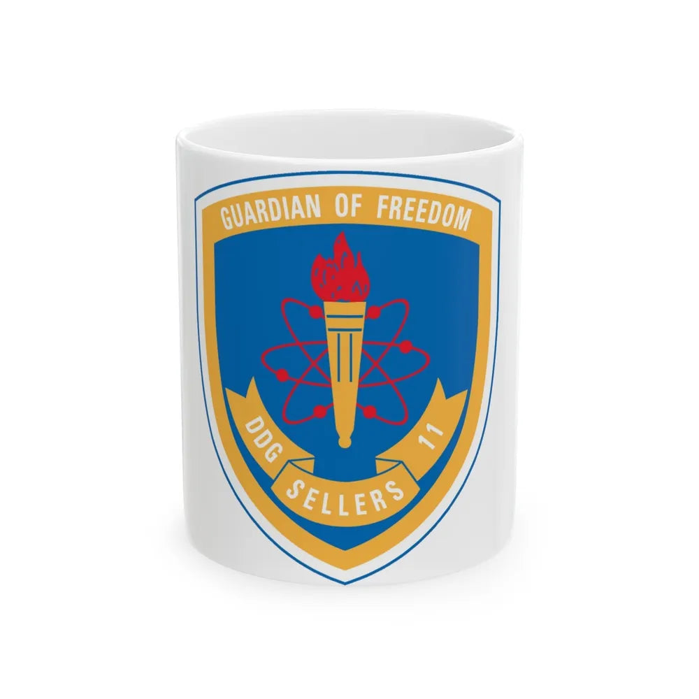 Guardian Of Freedom DDG Sellers 11 (U.S. Navy) White Coffee Mug-11oz-Go Mug Yourself