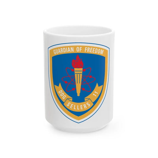 Guardian Of Freedom DDG Sellers 11 (U.S. Navy) White Coffee Mug-15oz-Go Mug Yourself