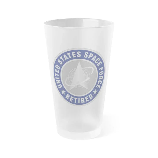 Guardian Retired Lapel Button (U.S. Space Force) Frosted Pint Glass 16oz Default Title - Go Mug Yourself