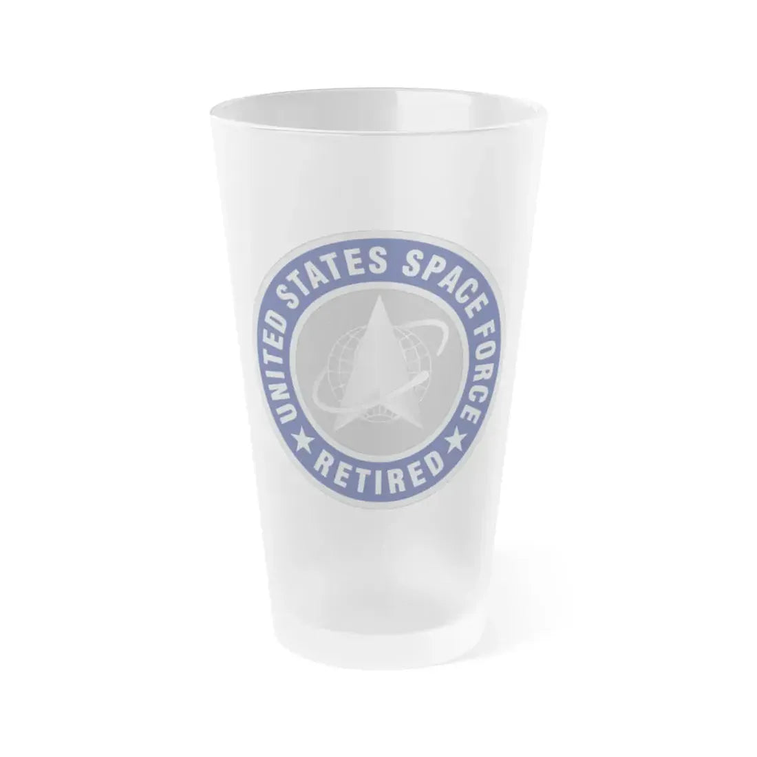 Guardian Retired Lapel Button (U.S. Space Force) Frosted Pint Glass 16oz Default Title - Go Mug Yourself