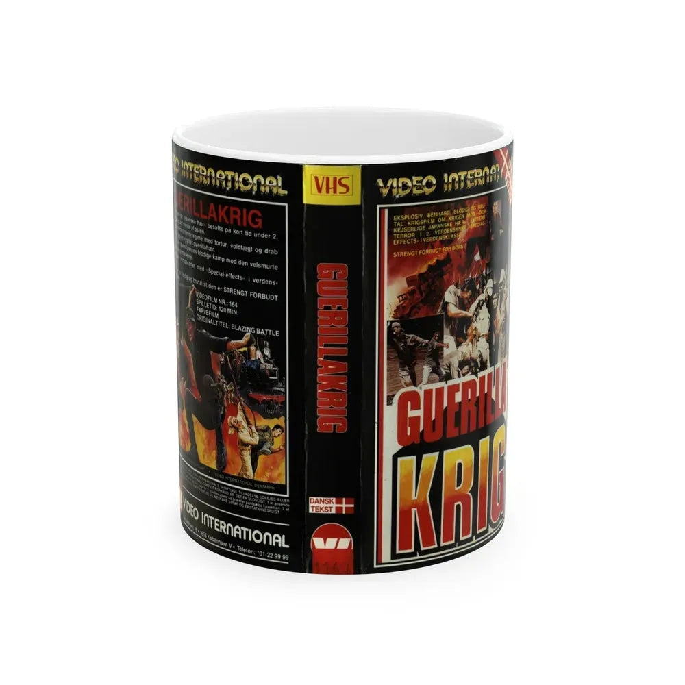 GUERILLA KRIG (VHS COVER) - White Coffee Mug 11oz - Go Mug Yourself