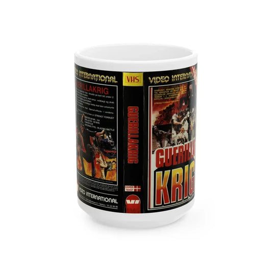 GUERILLA KRIG (VHS COVER) - White Coffee Mug 15oz - Go Mug Yourself