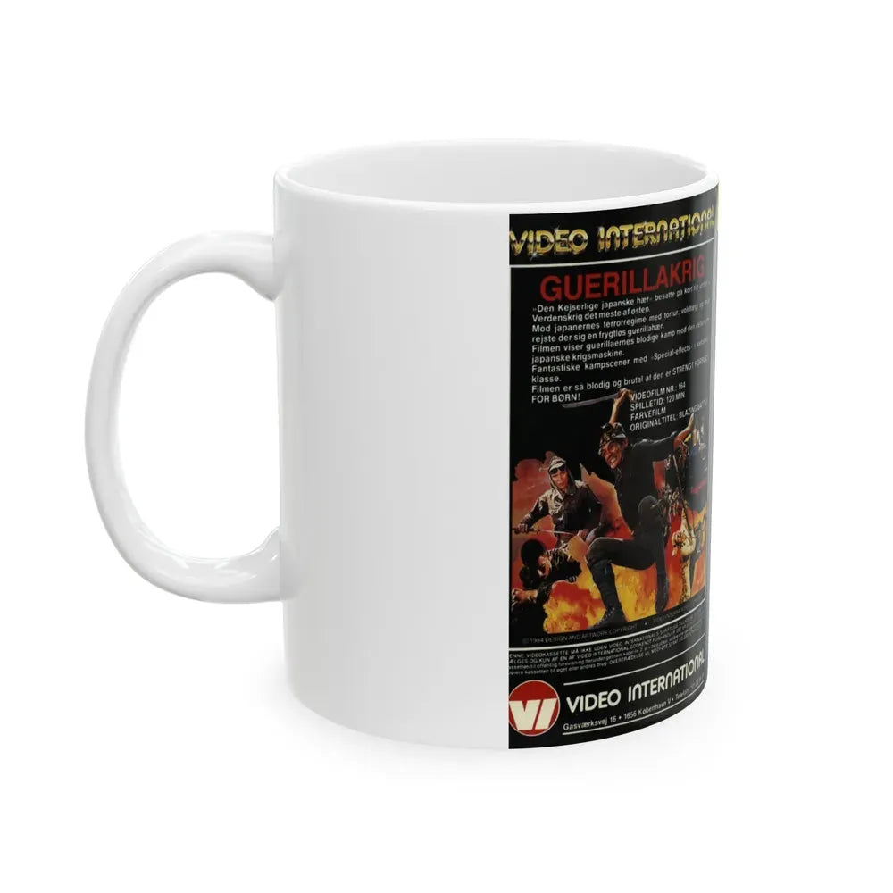 GUERILLA KRIG (VHS COVER) - White Coffee Mug - Go Mug Yourself