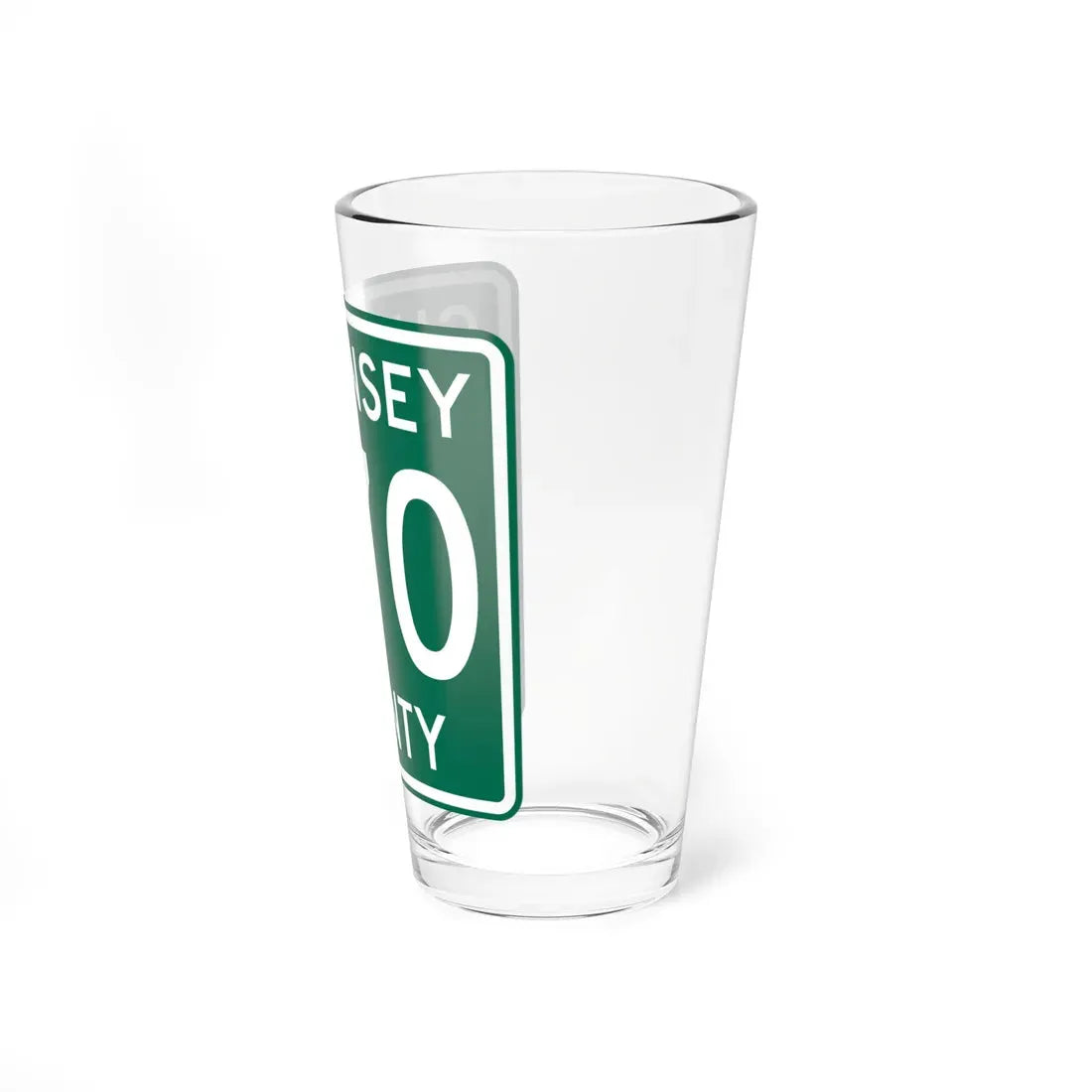 Guernsey County 670 OH (Ohio) (Road Sign) Pint Glass 16oz - Go Mug Yourself