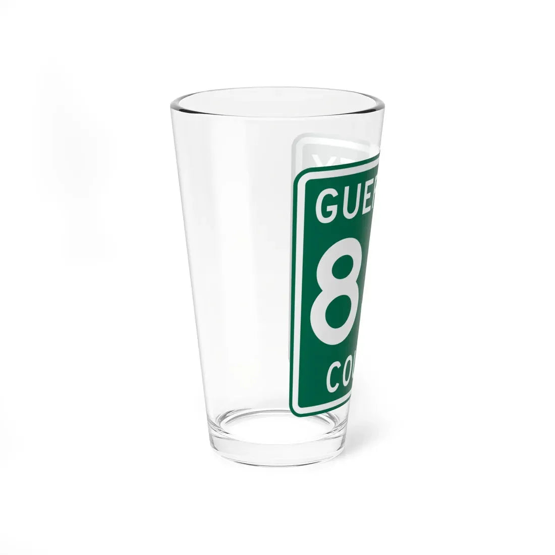 Guernsey County 831 OH (Ohio) (Road Sign) Pint Glass 16oz - Go Mug Yourself