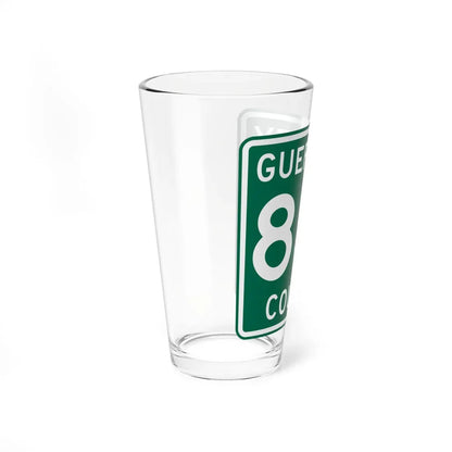 Guernsey County 831 OH (Ohio) (Road Sign) Pint Glass 16oz - Go Mug Yourself