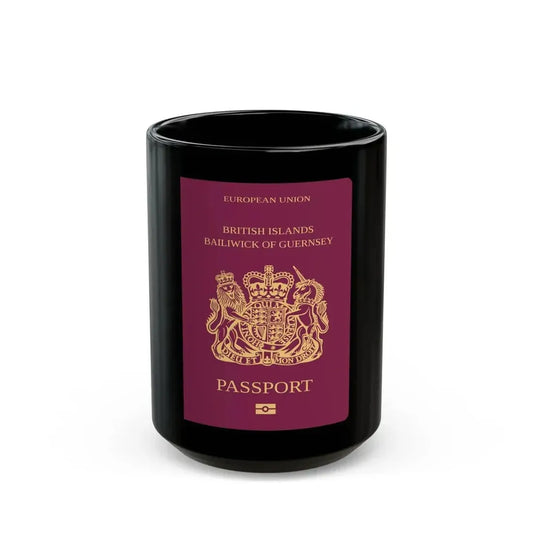 Guernsey Passport - Black Coffee Mug 15oz - Go Mug Yourself