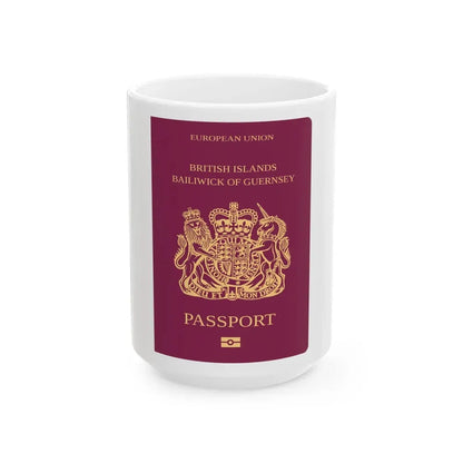 Guernsey Passport - White Coffee Mug 15oz - Go Mug Yourself